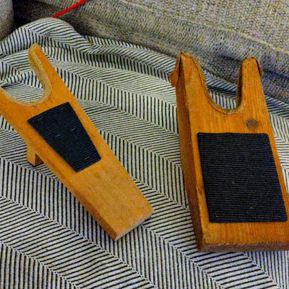 Vintage shoe display stands